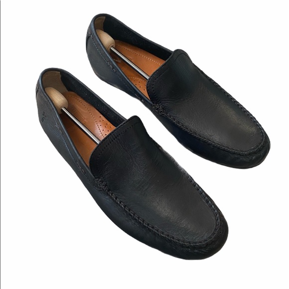 Frye Other - NEW Frye Lewis Venetian Slip-on Black Leather Shoes Size 12